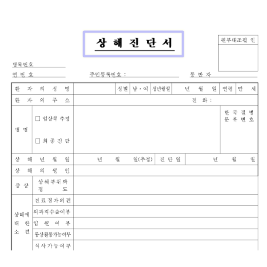 둔촌동 상해진단서 강동구 상해진단서병원 송파구 상해진단서병원 미사하남상해진단서