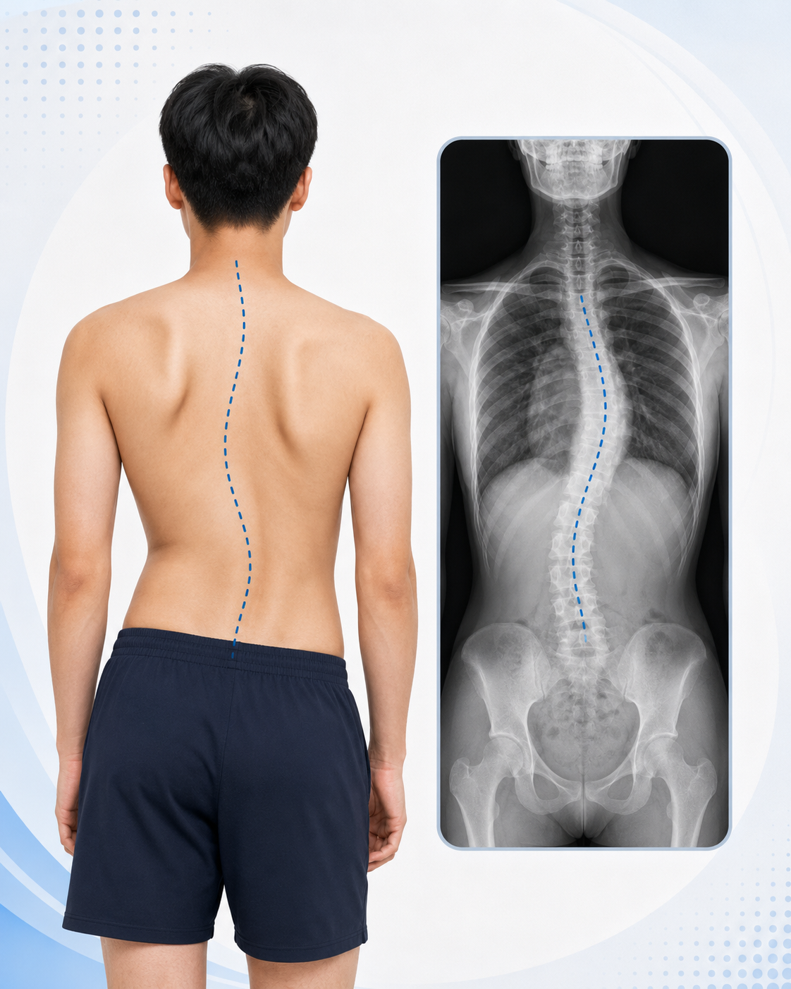 척추측만증 X-ray 및 체형 변화